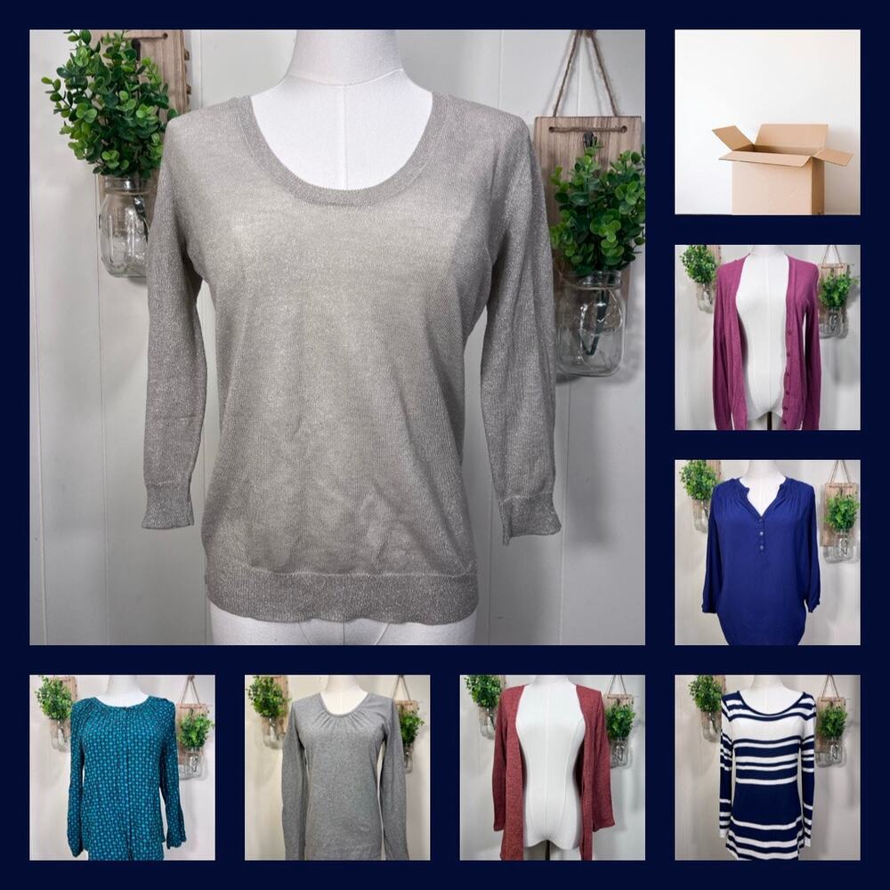 Banana Republic Old Navy Loft Charlotte Russe 7 pc Lot Long Sleeve Tops Small S